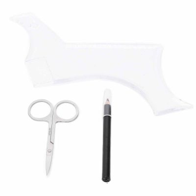 ANKROYU 3PCS Men Beard Shaping Tool Set, Professional Beard Styling Tools, Scissors Comb Pen, Beard Shaping Comb, Suitable for Beard Shaving Hair Styling
