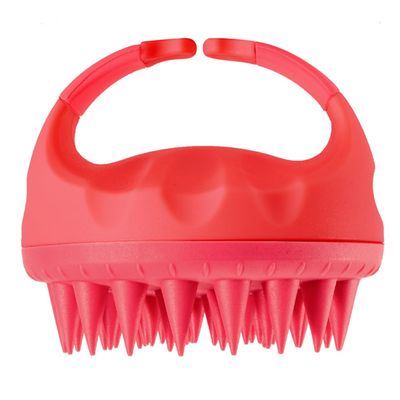 XIZONLIN Scalp Massager Shampoo Brush Exfoliating Hair Washing Brush Scrubber Scalp Brush with Soft Silicone Bristles for Head Massage and Deep Cleanse Red