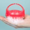 XIZONLIN Scalp Massager Shampoo Brush Exfoliating Hair Washing Brush Scrubber Scalp Brush with Soft Silicone Bristles for Head Massage and Deep Cleanse Red view 2