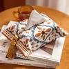 TRoki Soft Velvet Car Tissue Box: Stylish Handkerchief Dispenser with Charming Tassel for Home, Travel, and More (Color: C) view 2