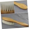 Angoily Dense Wool Brush Curved Handle for Household and Barber Shop for Cleaning Cut Hair and Residue Natural Design Compatible Softener Shampoo and Beard Oils view 3