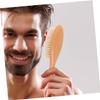 Angoily Dense Wool Brush Curved Handle for Household and Barber Shop for Cleaning Cut Hair and Residue Natural Design Compatible Softener Shampoo and Beard Oils view 4
