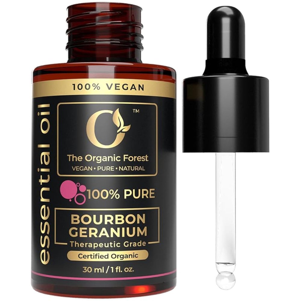 100% Plant Based Geranium Essential Oil for Skin, Difuser & Aromatherapy | Cruelty-Free & Vegan Friendly | 100% Pure and Organic Geranium Oil for Skin Care & Hair Care