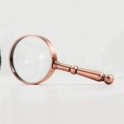 10X Antique Copper Handheld with Wooden Handle and Real Glass,Best Reading Magnifier for Elderly Star of Light