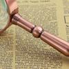 10X Antique Copper Handheld with Wooden Handle and Real Glass,Best Reading Magnifier for Elderly Star of Light view 4