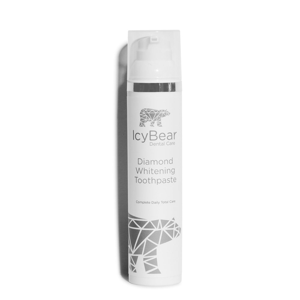 ICY Bear Diamond Stain Removal Toothpaste for Daily Use, Restore Natural Whitening of Your Teeth, 1450ppm Fluoride Toothpaste, Enamel-Friendly, Pump, Mint, 100ml