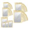 400 Pack 4 Size Bags with Clear Window,Scratch Resistant Hand Holographic Packaging Pouch,Resealable Bag for Small Bussiness Cookies Jewelry Candy Sample (Gold, 2.43.9,3x4.7,47,5.57.9 inch) view 1