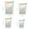 400 Pack 4 Size Bags with Clear Window,Scratch Resistant Hand Holographic Packaging Pouch,Resealable Bag for Small Bussiness Cookies Jewelry Candy Sample (Gold, 2.43.9,3x4.7,47,5.57.9 inch) view 2