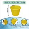 12 x Plastic Builders Bucket, 3 Gallon 14L Litre Water Mixing Storage Measuring Guide Construction Bucket Strong with Handle and Spout MADE IN UK Yellow, Sky Blue [6 Each] view 2