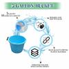 10 x Plastic Builders Bucket, 3 Gallon 14L Litre Water Mixing Storage Measuring Guide Construction Bucket Strong with Handle and Spout MADE IN UK Yellow, Sky Blue [5 Each] view 3