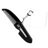 Angoily Portable Folding Comb for Men with Keychain Mirror Comfortable to Hold Black Acrylic Beard Comb for Travel and Trips view 1
