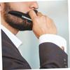 Angoily Portable Folding Comb for Men with Keychain Mirror Comfortable to Hold Black Acrylic Beard Comb for Travel and Trips view 3