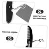 Angoily Portable Folding Comb for Men with Keychain Mirror Comfortable to Hold Black Acrylic Beard Comb for Travel and Trips view 4