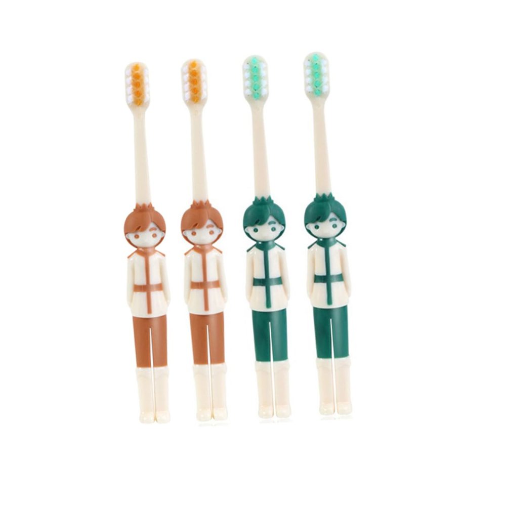 Angoily 4pcs Boys and Girls Toothbrushes Soft Bristle Cartoon Toothbrushes for Boy Girl Travel Daily Use Ergonomic Design