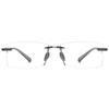 ABETOS Rimless Reading Glasses Blue Light Blocking for Men Women Frameless Rectangular Computer Readers Lightweight Classic Eyeglasses Reader Glasses, Transparent Grey 3.0 view 1