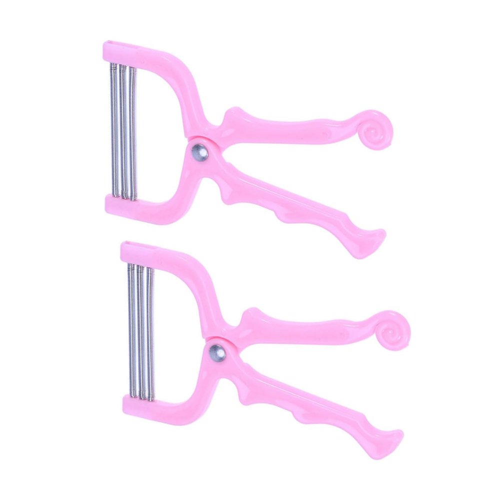 Angoily Manual Facial Hair Remover Threader 2pcs Pink Face Hair Epilator Tool for Women