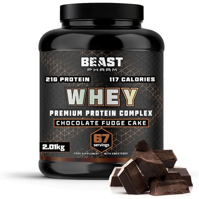 Beast Whey Protein Powder 2kg - 67 Servings - High 21g per Shake - Chocolate Protein Powder