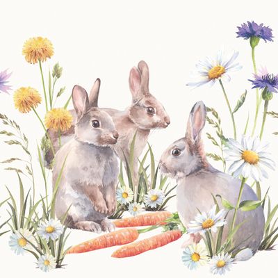 20 Ambiente Paper Napkins "Carrot Treat" Vintage Table Decoration with Motif Also for Party or Decoupage 33 x 33 cm