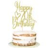 FLORCMET Gold Glitter Happy 80th Birthday Cake Topper - Cheers to 80 Years Cake Topper, 80 & Fabulous Cake Decoration for Hello 80th Birthday Anniversary Party Cake Decorations Supplies (15th) (70th) view 1