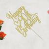 FLORCMET Gold Glitter Happy 80th Birthday Cake Topper - Cheers to 80 Years Cake Topper, 80 & Fabulous Cake Decoration for Hello 80th Birthday Anniversary Party Cake Decorations Supplies (15th) (90th) view 3