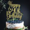 FLORCMET Gold Glitter Happy 80th Birthday Cake Topper - Cheers to 80 Years Cake Topper, 80 & Fabulous Cake Decoration for Hello 80th Birthday Anniversary Party Cake Decorations Supplies (15th) (90th) view 4