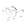 PARWANA Clear Vision Computer Readers Eyeglasses Oversized Reading Glasses Blue Light Blocking Cat-Eye Flat Light Mirror (Color : Wihte, Size : +150) view 3