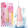 Water Dental Flosser Pick for Teeth,Grinest Cordless Water Dental pik Teeth Cleaner 7 Modes Rechargeable Oral Irrigator Portable IPX7 Waterproof Tooth flossing Cleaning for Home Travel-Pink view 1