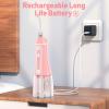 Water Dental Flosser Pick for Teeth,Grinest Cordless Water Dental pik Teeth Cleaner 7 Modes Rechargeable Oral Irrigator Portable IPX7 Waterproof Tooth flossing Cleaning for Home Travel-Pink view 3