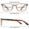 ABETOS Retro Reading Glasses for Women Men Blue Light Blocking Fashion Eyeglasses Vintage Rectangular Frame Lightweight Comfortable Computer Readers with Spring Hinges, Transparent Brown 2.0 view 3