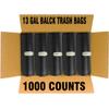 13 Gallon Trash Bags, 1000 Count Bulk Value Pack, Black Tall Kitchen Garbage bags, Multi-purpose Trash Can Bin Liners for Bathroom, Office, Industrial, Commercial, Janitorial, Municipal, Recycling view 4