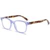 ABETOS Retro Reading Glasses for Women Men Blue Light Blocking Fashion Eyeglasses Vintage Rectangular Frame Lightweight Comfortable Computer Readers with Spring Hinges, Transparent Purple 3.0 view 2