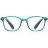 ABETOS Retro Reading Glasses for Women Men Blue Light Blocking Fashion Eyeglasses Vintage Rectangular Frame Lightweight Comfortable Computer Readers with Spring Hinges, Transparent Blue 1.0 view 1