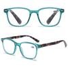 ABETOS Retro Reading Glasses for Women Men Blue Light Blocking Fashion Eyeglasses Vintage Rectangular Frame Lightweight Comfortable Computer Readers with Spring Hinges, Transparent Blue 1.5 view 4