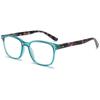 ABETOS Retro Reading Glasses for Women Men Blue Light Blocking Fashion Eyeglasses Vintage Rectangular Frame Lightweight Comfortable Computer Readers with Spring Hinges, Transparent Blue 2.5 view 2