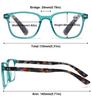 ABETOS Retro Reading Glasses for Women Men Blue Light Blocking Fashion Eyeglasses Vintage Rectangular Frame Lightweight Comfortable Computer Readers with Spring Hinges, Transparent Blue 2.5 view 3