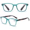 ABETOS Retro Reading Glasses for Women Men Blue Light Blocking Fashion Eyeglasses Vintage Rectangular Frame Lightweight Comfortable Computer Readers with Spring Hinges, Transparent Blue 2.5 view 4