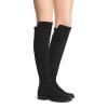 WOkismD 2CM Flat Knee-High Boots Sexy And Elegant Ladies Nightclub High Boots Pole Dancing Knight Boots,Black,44 view 3