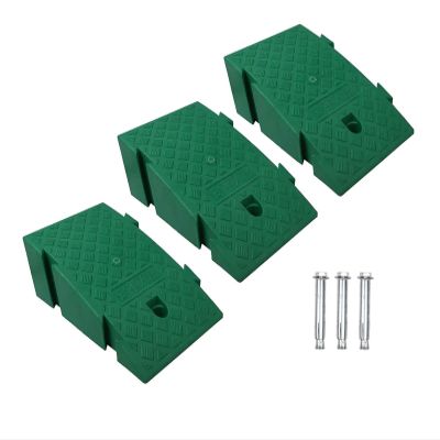 Kerb Ramps, Mobility Scooter Ramps, Portable Lightweight Ramps Threshold Ramps, for Driveway, Sidewalk, Wheelchairs and Scooters, Threshold Ramp with 2 Expansion Bolts ( Color : 3 green , Size : 40*16
