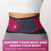 Fitomo Back Support Belt for Women with 3D Lumbar Pad & 6 Flexible Support, 0.5mm Ultra-thin, One-piece Seamless Yoga Fabric, Lower Back Support for Women for Sciatica Scoliosis, L view 4