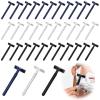 Disposable Razor, 120 Pcs Two Blade Shaving Razor for Men/Women, Black White, Body & Face Shaver view 1