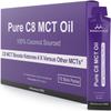 Pure C8 MCT Oil Sachets - Boosts Ketones 4X Versus Other MCTs - Highest 99%+ Purity - 100% Coconut Sourced - Lab Tested Purity - Box of 15 X 15 ml MCT Oil Travel Sachets - Ketosource view 1