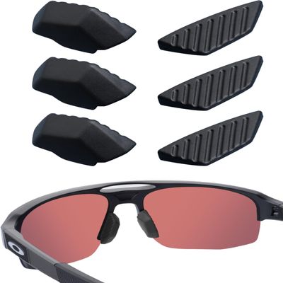Acefrog Upgraded Nose Pads for Oakley Mercenary OO9424 Sunglasses, Push-in Nose Piece Replacement, Anti-Slip, 3 Pairs Black Nose Pads