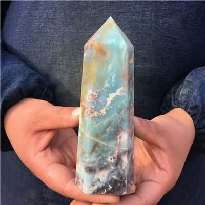AOHRO Natural crystal rough Natural Stone Obelisk Quartz Crystal Point Reiki Suitable for Furniture Decoration
