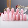 AOHRO Natural crystal rough Natural Crystal Rough 4-10CM Natural Rose Quartz Crystal Point Hexagonal Wand Stone Obelisk (Size : 4-5cm) view 2