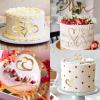 12 Pcs Acrylic Love Heart Cake Topper, Gold Heart Cake Toppers, Valentine's Day Cake Decoration, Wedding Cake Toppers, Anniversary Engagement Birthday Party Supplies view 4
