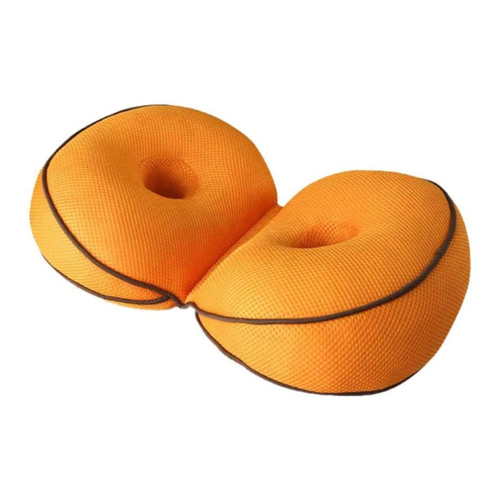 Samnuerly Seat cushion hip lift double comfortable hip lift cushion beauty buttocks latex cushion orthopedic correction decompression,Yellow (Yellow)