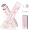 2 in1 Electric Lady Shaver for Women, Painless Womens Razor Bikini Trimmer, Cordless Wet & Dry Electric Razors for Women Legs Underarms Pubic Hair Rechargeable IPX7 Waterproof Lady Shaver (Pink)