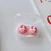 KCHYCV Mini Portable Cute Contact Lens Case, Women Cute Cartoon Lens Container, Travel Set Girl Gift (Color : Rabbit) view 2