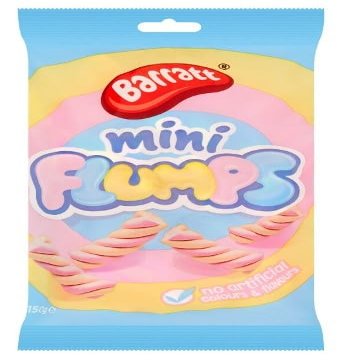 3 x Barratt Mini Flumps 150G Delicious Tasty And Twisty Treat Gift Hamper For Birthday,Christmas,Easter Sold By Kidzbuzz