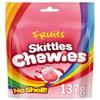3 x Skittles Chewies Vegan Sweets Fruit Pouch Bag 137g Delicious Tasty And Twisty Treat Gift Hamper For Birthday,Christmas Sold By Kidzbuzz view 1
